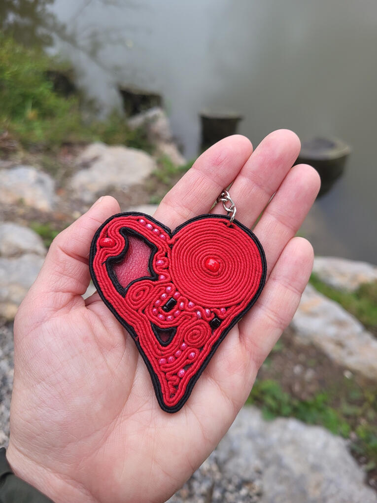 Red heart keychain Red heart keychain